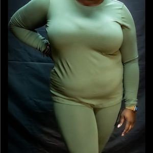 Comfy legging set. Set includes a long sleeve soft top and full length leggings